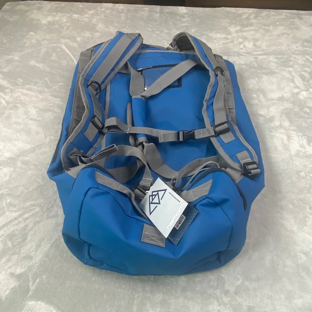 Haimont Blue Convertible Travel Duffel Backpack Water Resistant 40L Gym Bag NWT